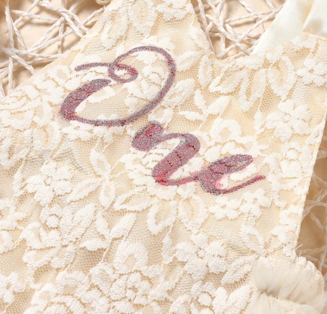 バースデーロンパース 1歳》》》》》》》ベビー 誕生日 レース 撮影 海外子供服 プチプラ