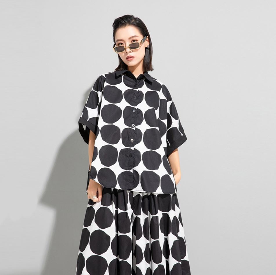 Amouretvie レディース トップス ボトムス 水玉 ドット モノトーン おしゃれ モダン モード系 Amouretvie 韓国系 モード系 個性的ファッションの通販サイト Amouretvie レディース トップス ボトムス 水玉 ドット モノトーン おしゃれ モダン モード系 Amouretvie 韓国系 モード系 個性的ファッションの通販サイト