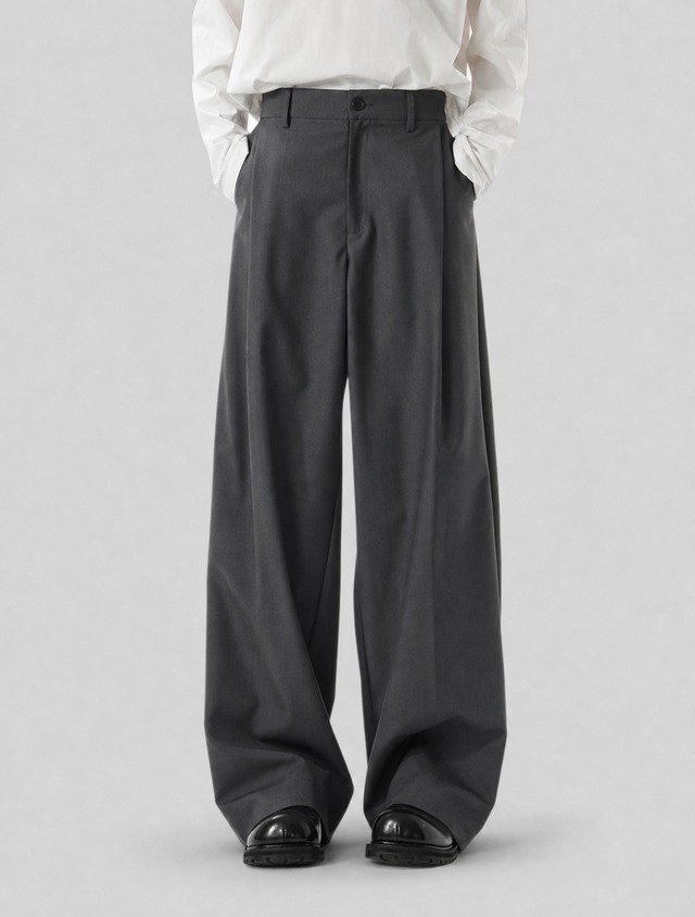 Wide Tuck Slacks（100％/80％）