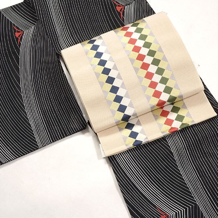 博多織 R10061701 八寸名古屋帯 夏物 紗 未使用品 開き仕立て お洒落