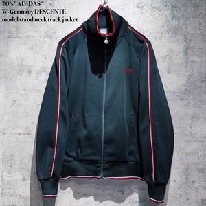 70's"ADIDAS"W-Germany DESCENTE model stand neck track jacket