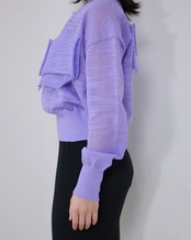 kotoha yokozawa - TD V-NECK SHEER KNIT ：Akebi｜シアー／Vネック／デコレーション