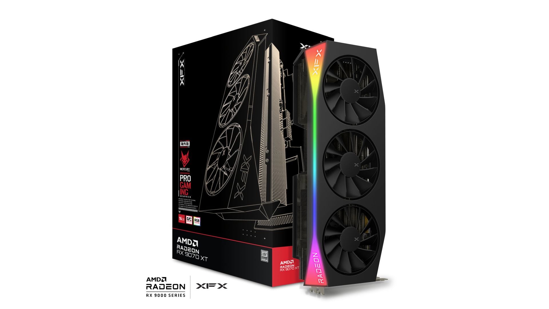 XFX Mercury AMD Radeon™ RX 9070 XT OC Gaming Edition with RGB