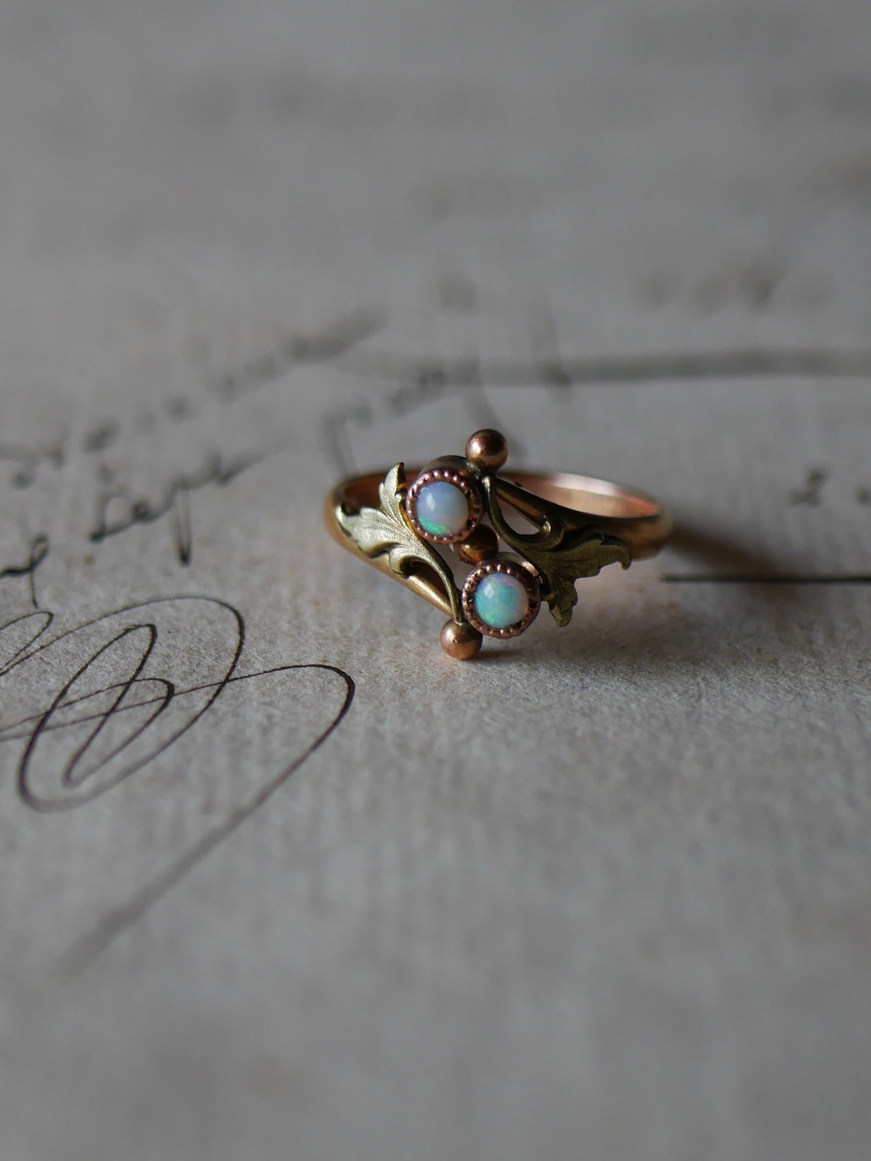 ORIA オパール トワエモア アンティークリング フランスアンティーク アンティークファッション