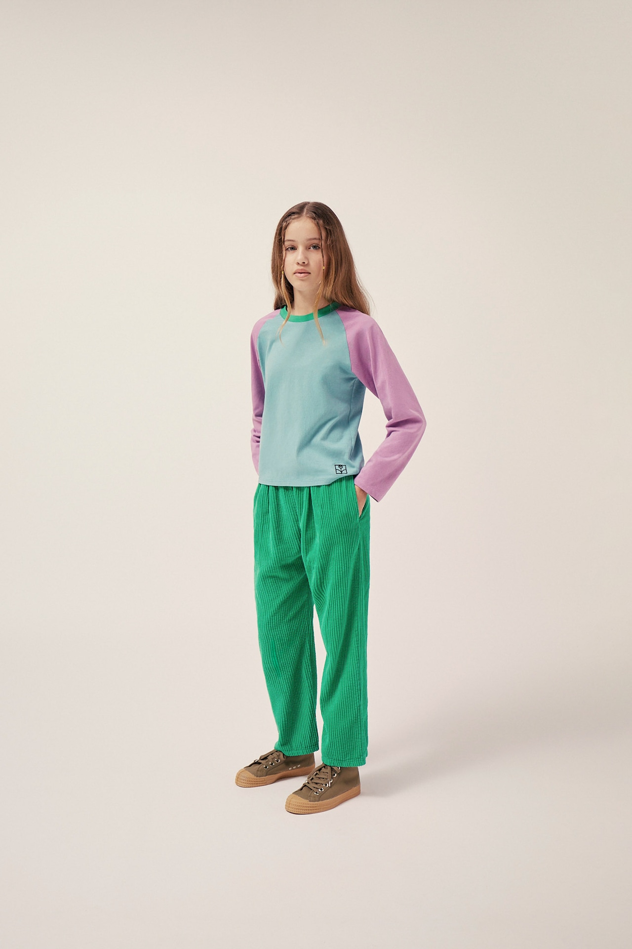 the campamento / Green Corduroy Kids Trousers