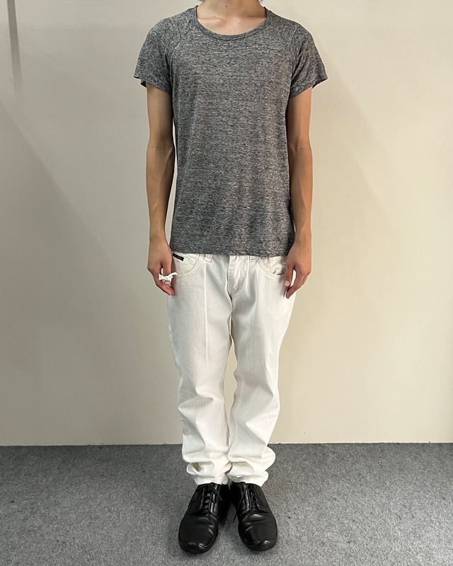 【DIESEL】micro border raglan top