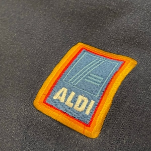 【FRUIT OF THE LOOM】ALDI 企業系 企業ロゴ 刺繍ロゴ スウェット トレーナー ワンポイント XL ビッグサイズ US古着