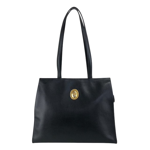 Christian Dior クリスチャン ディオール ハンドバッグ ブラック オーバルロゴ レザー トートバッグ vintage ヴィンテージ オールド 7e6azr