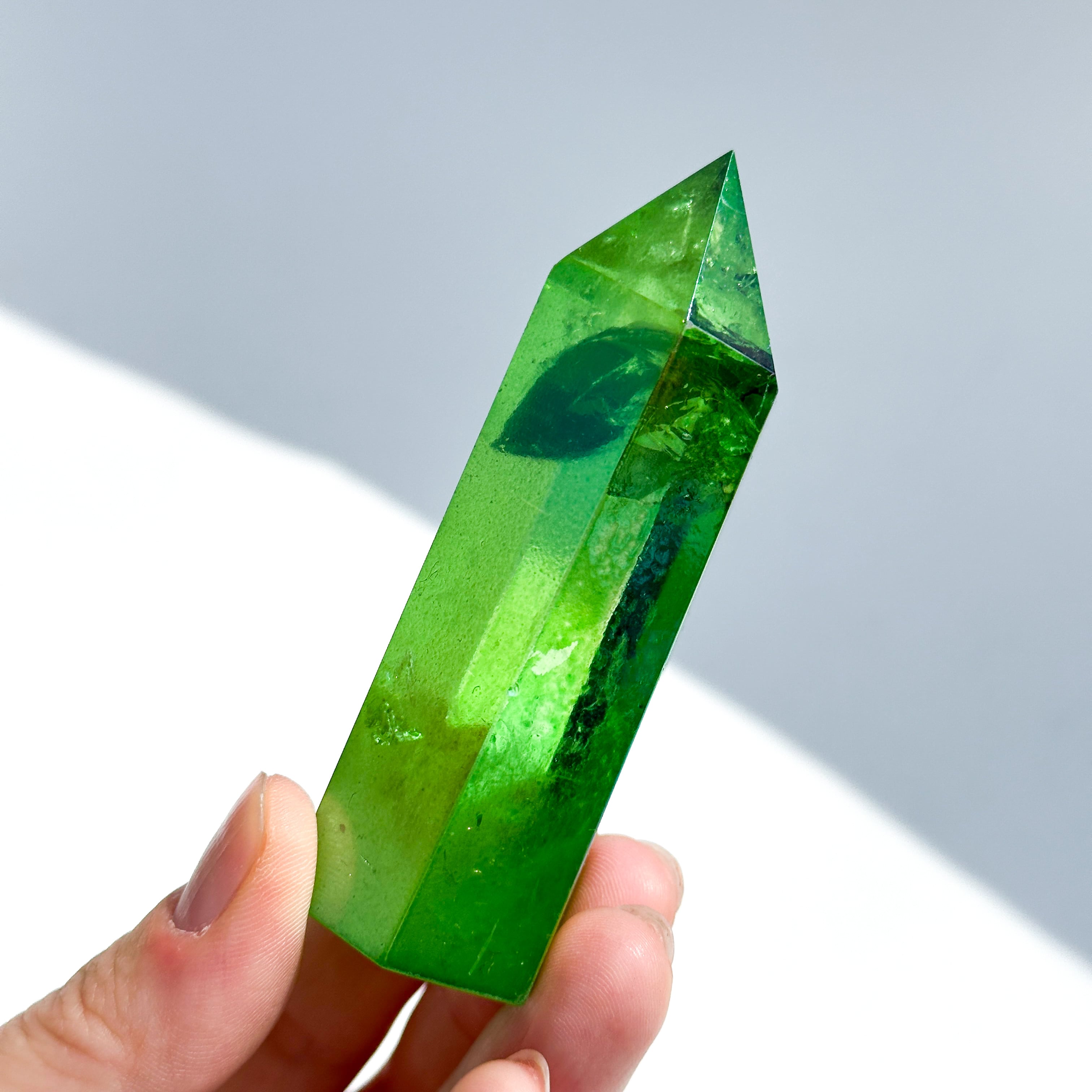 天然石 21cm越え クォーツタワー グリーンオーラクォーツ タワー21◇ Green Aura Quartz ◇天然石・鉱物