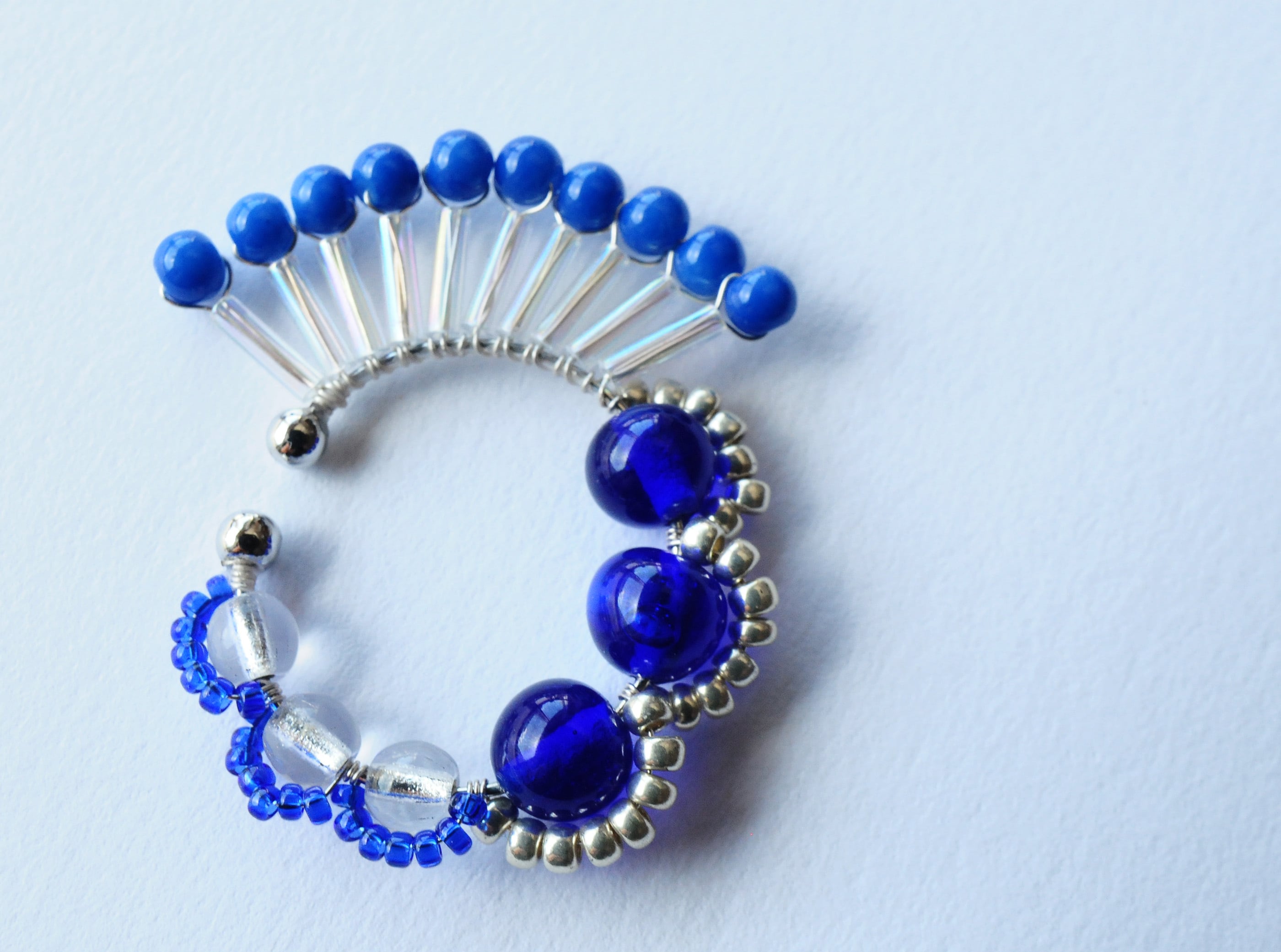 ＜Rollo～イロヅクビジュー～＞イヤーカフ『 ハミングバード/hummingbird 』<50/BLUE>