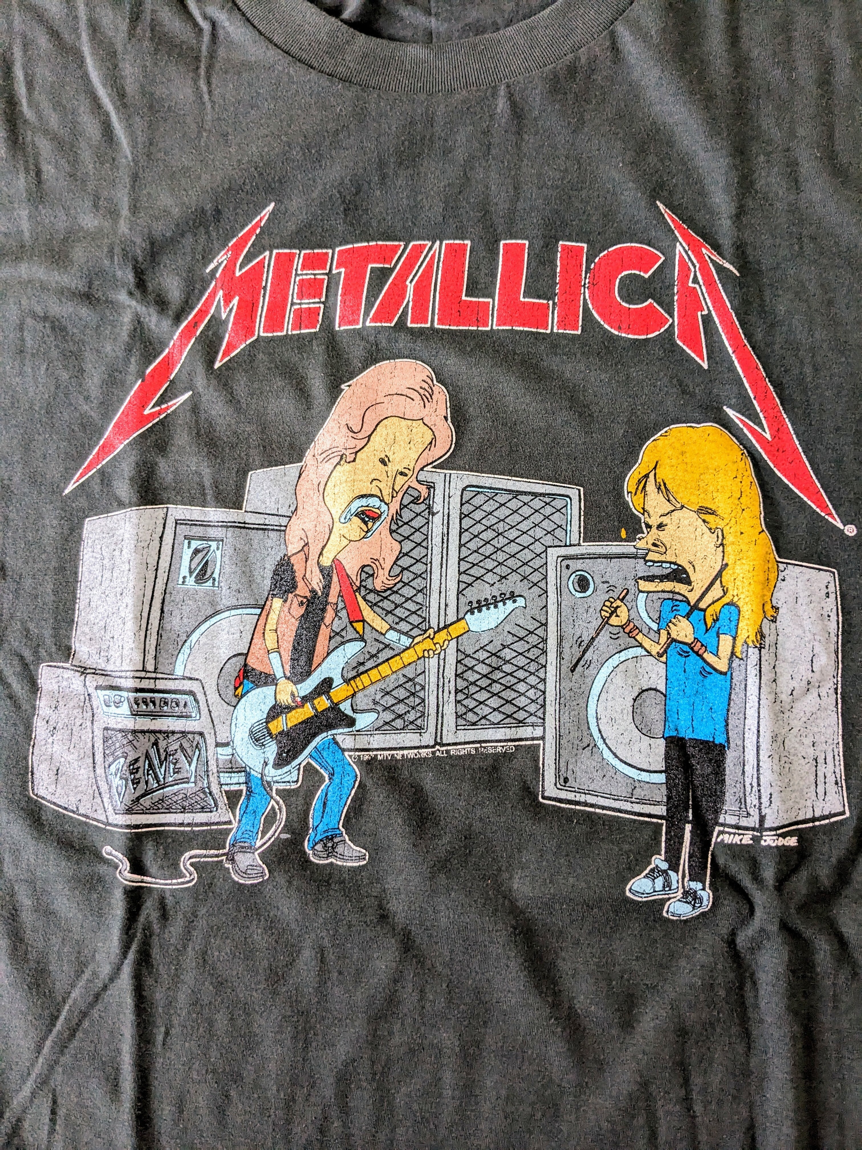 【Beavis and Butt-Head（ビーバス・アンド・バットヘッド）】 METALLICA バンドT / ビンテージ加工 〚アメリカン雑貨 アメトイ〛
