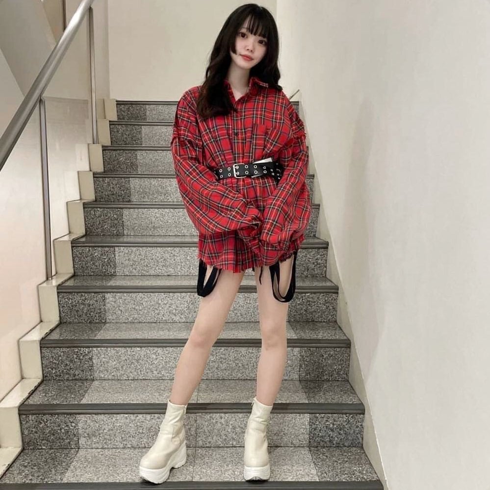 ダメージチェックBIGシャツ(2色展開) | VOLCAN&APHRODITE