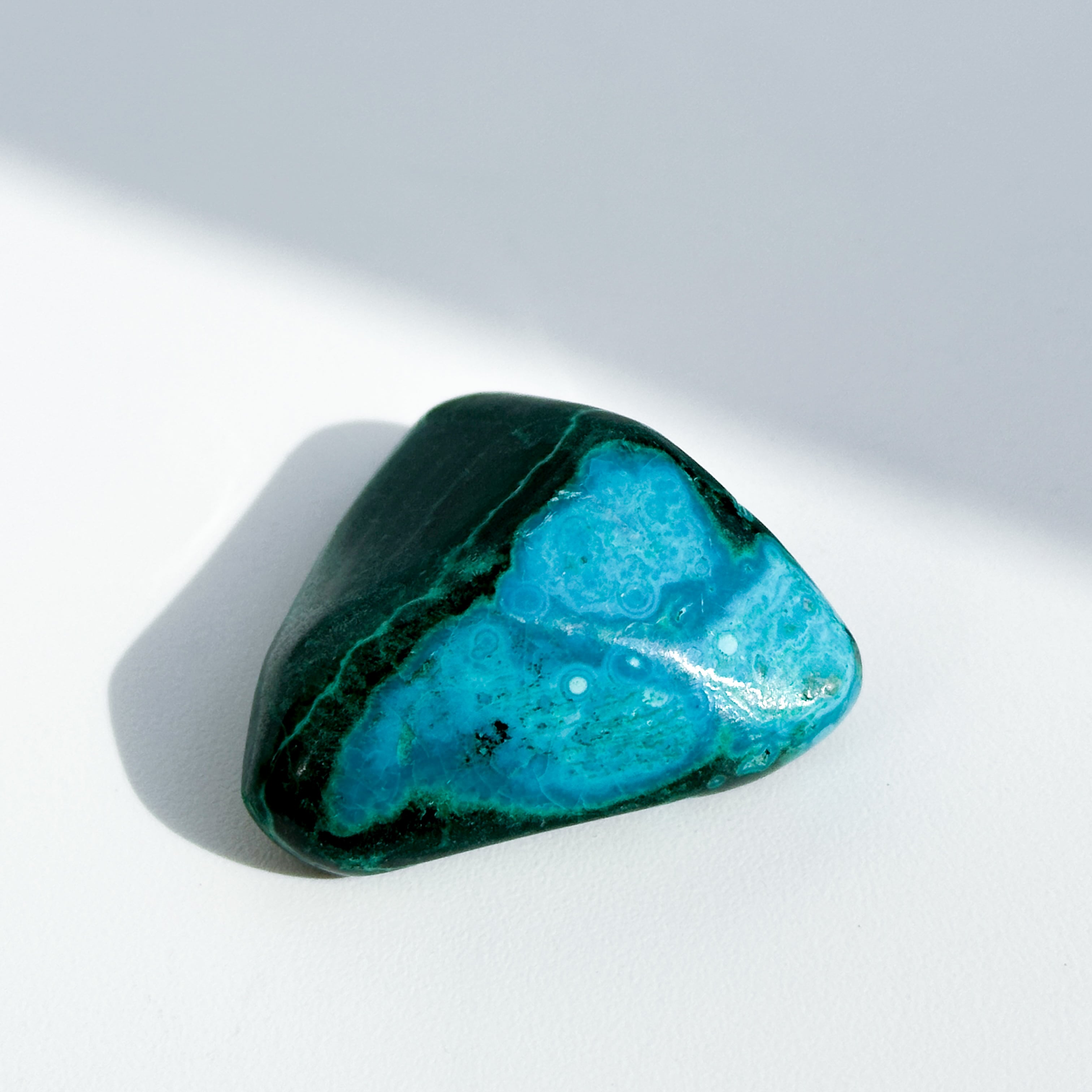 マラカイト with クリソコラ（マラコラ） タンブル22◇ Malachite with