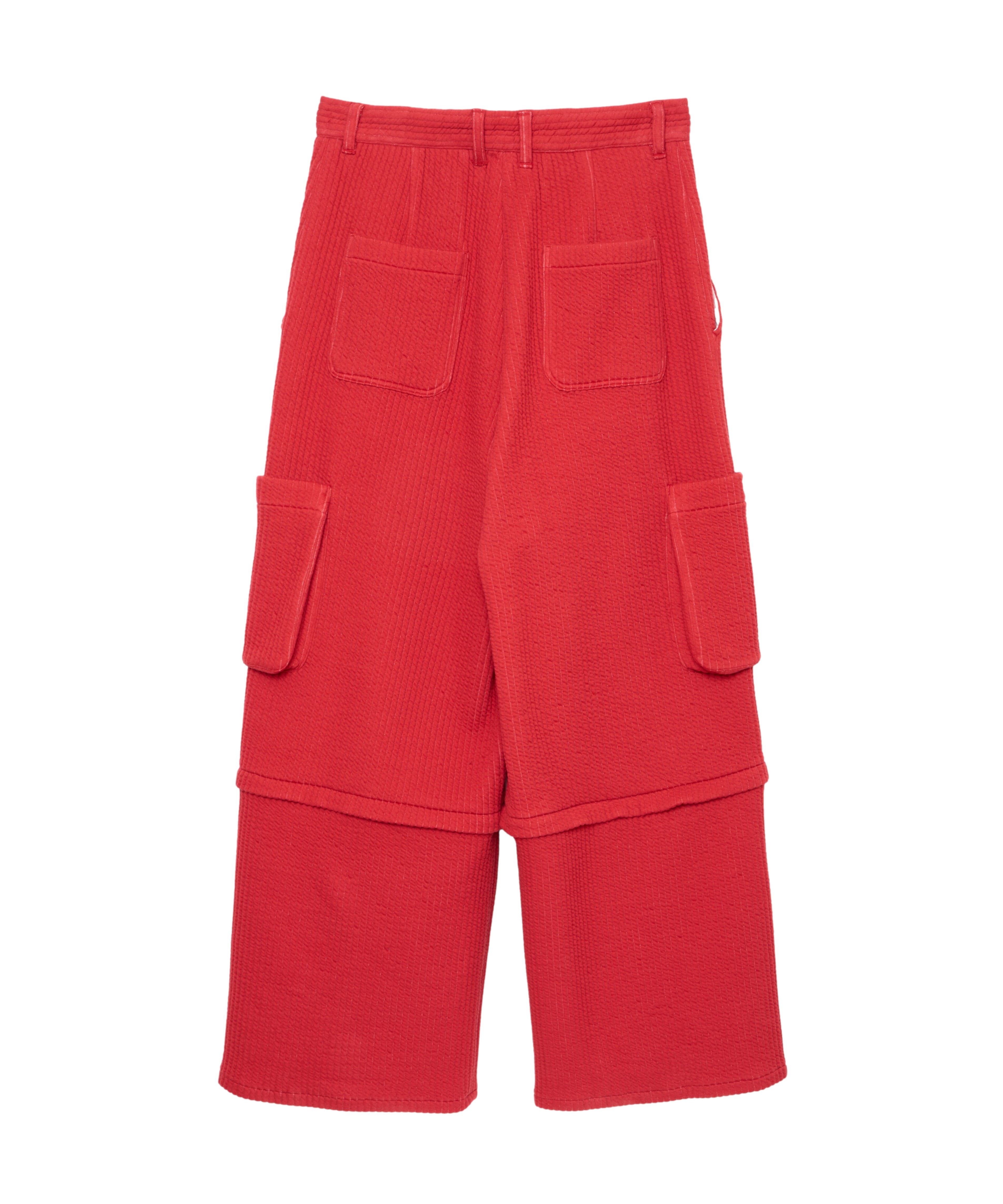 MATSUFUJI / M253-0703 / STRIPE JACQUARD DETACHABLE TROUSERS (RED