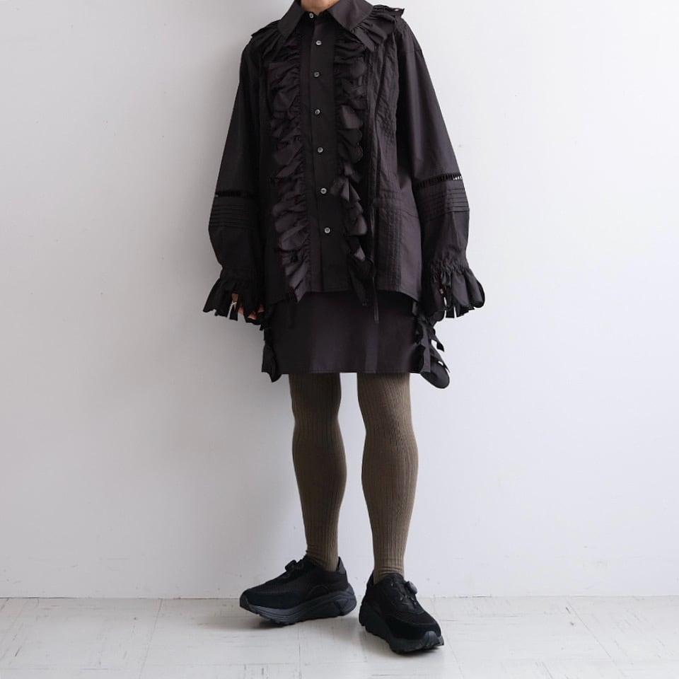 JUN MIKAMI “ ラッフルSH “ BLACK | Lapel online store