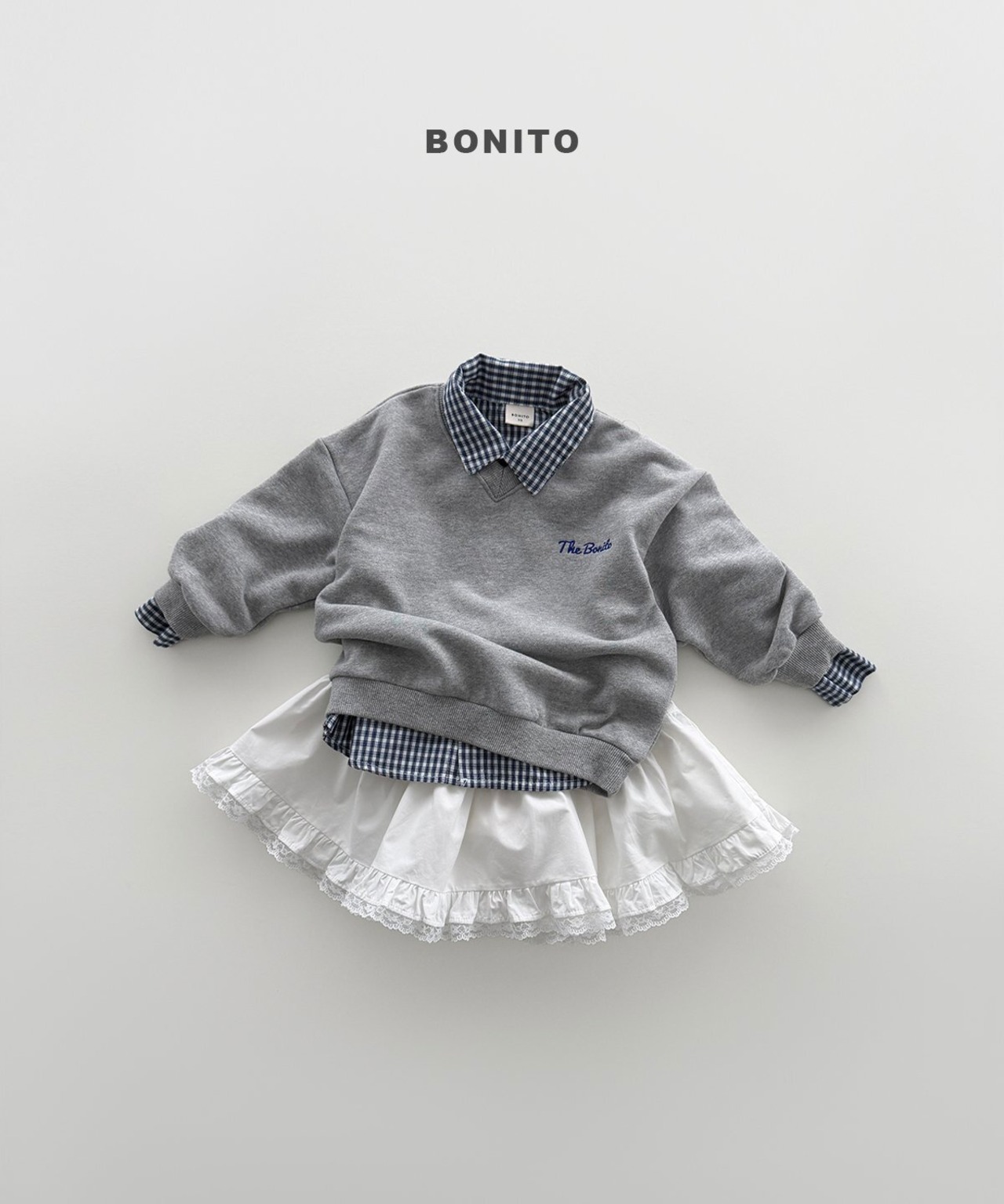 melange JS［即納］V neck mtm / bonito 26autumn