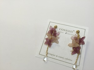 【ピアス変更可能】cossun 小花イヤリング