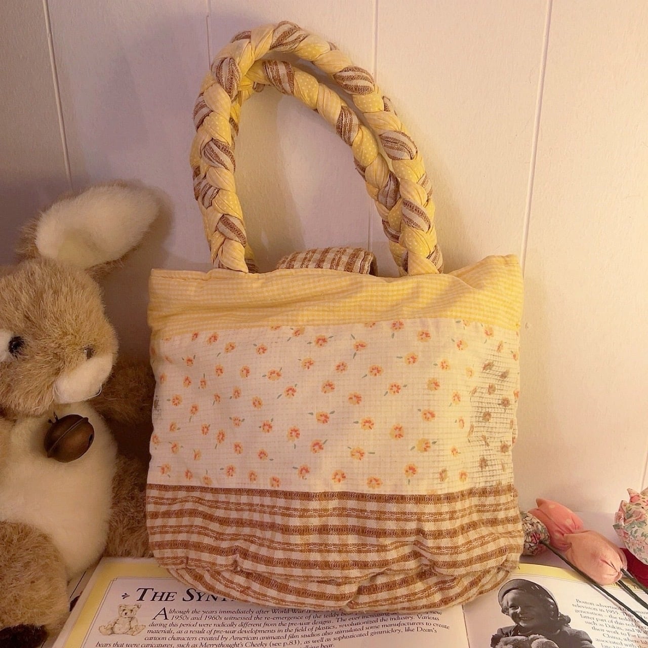 sunflower patchwork hand bag