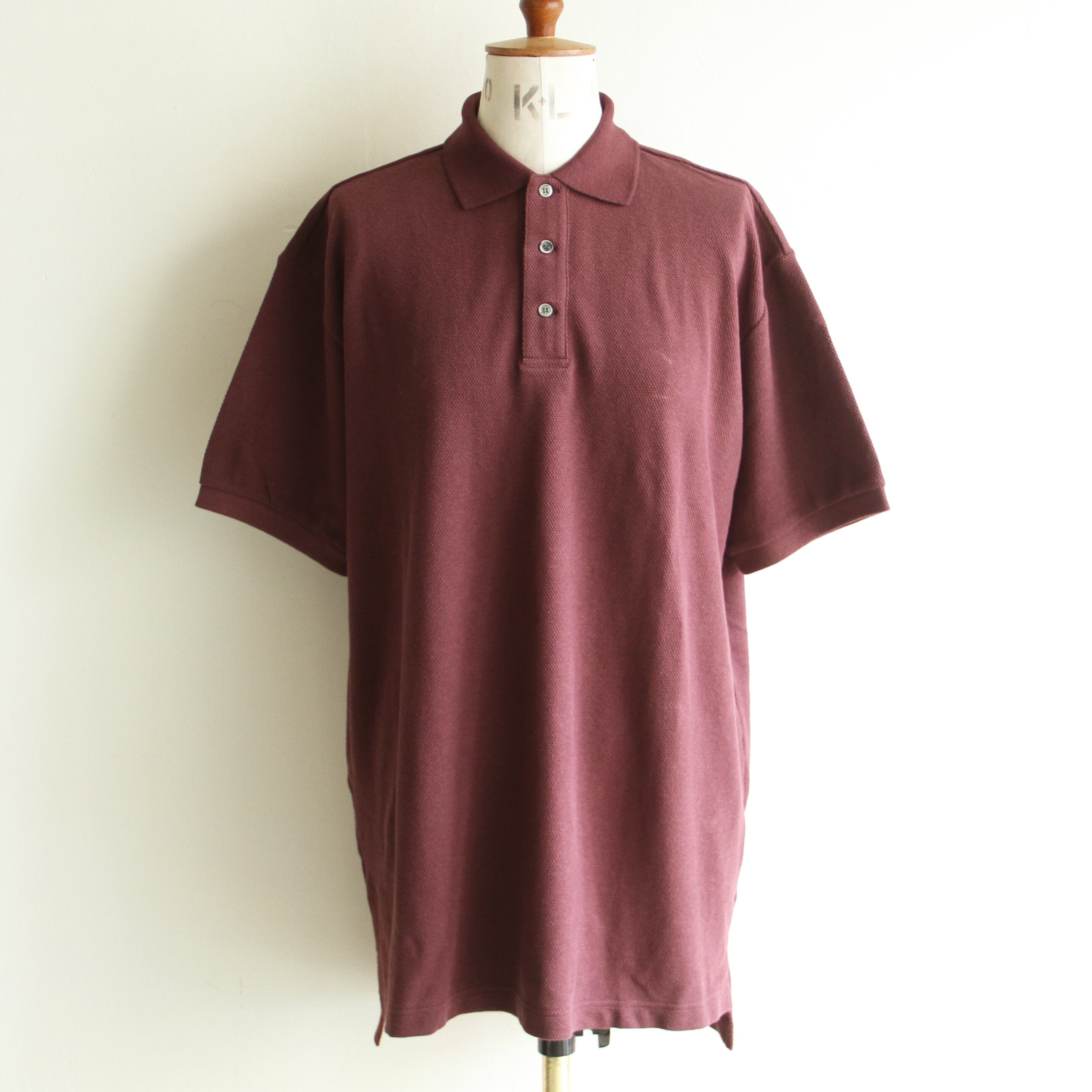 INSCRIRE Big Polo Shirt バーガンディー INSCRIRE Big Polo Shirt バーガンディー