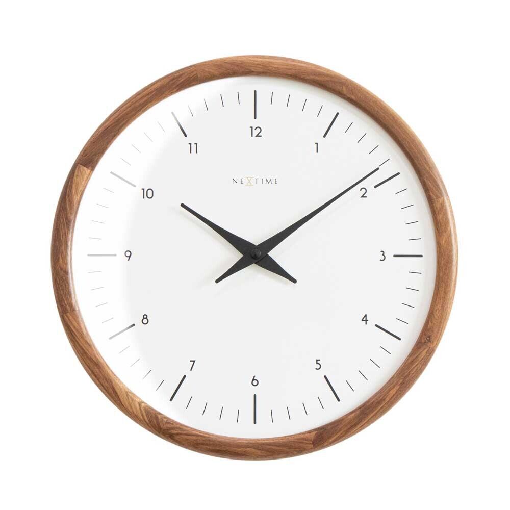 壁時計 掛時計 NEXTIME ネクスタイム ウォールクロック Line RO / NXT-J034 ウッド ナチュラル