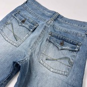 90s GUESS JEANS ゲス ジーンズ ダメージ加工 デニム ハーフパンツ ショートパンツ サイズ 31 /インディゴ