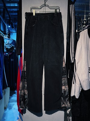 【D4C】Special Re:make "low rise" × "antique rug" docking flare denim