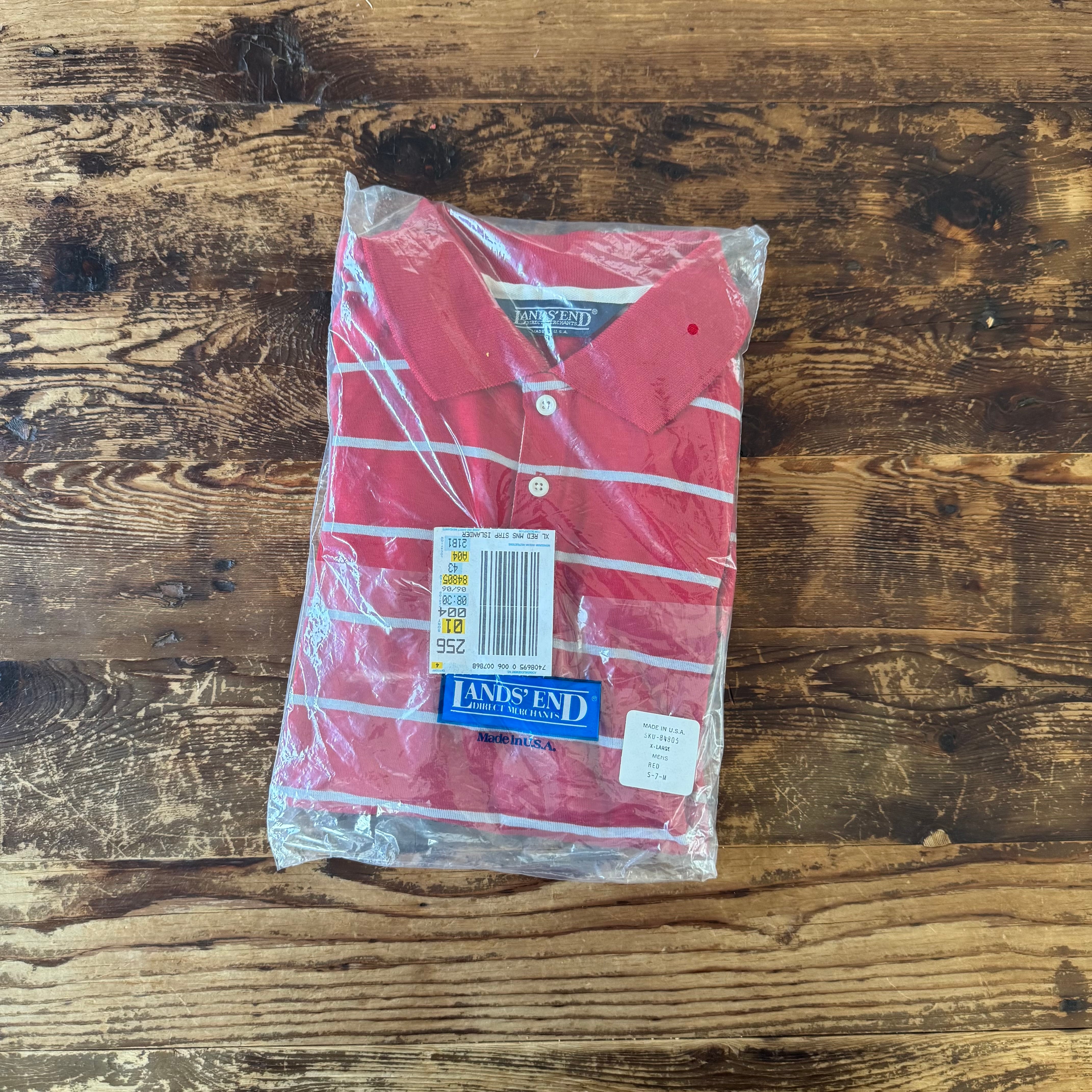 1990's Deadstock "LANDS' END" S/S Polo SHIRT