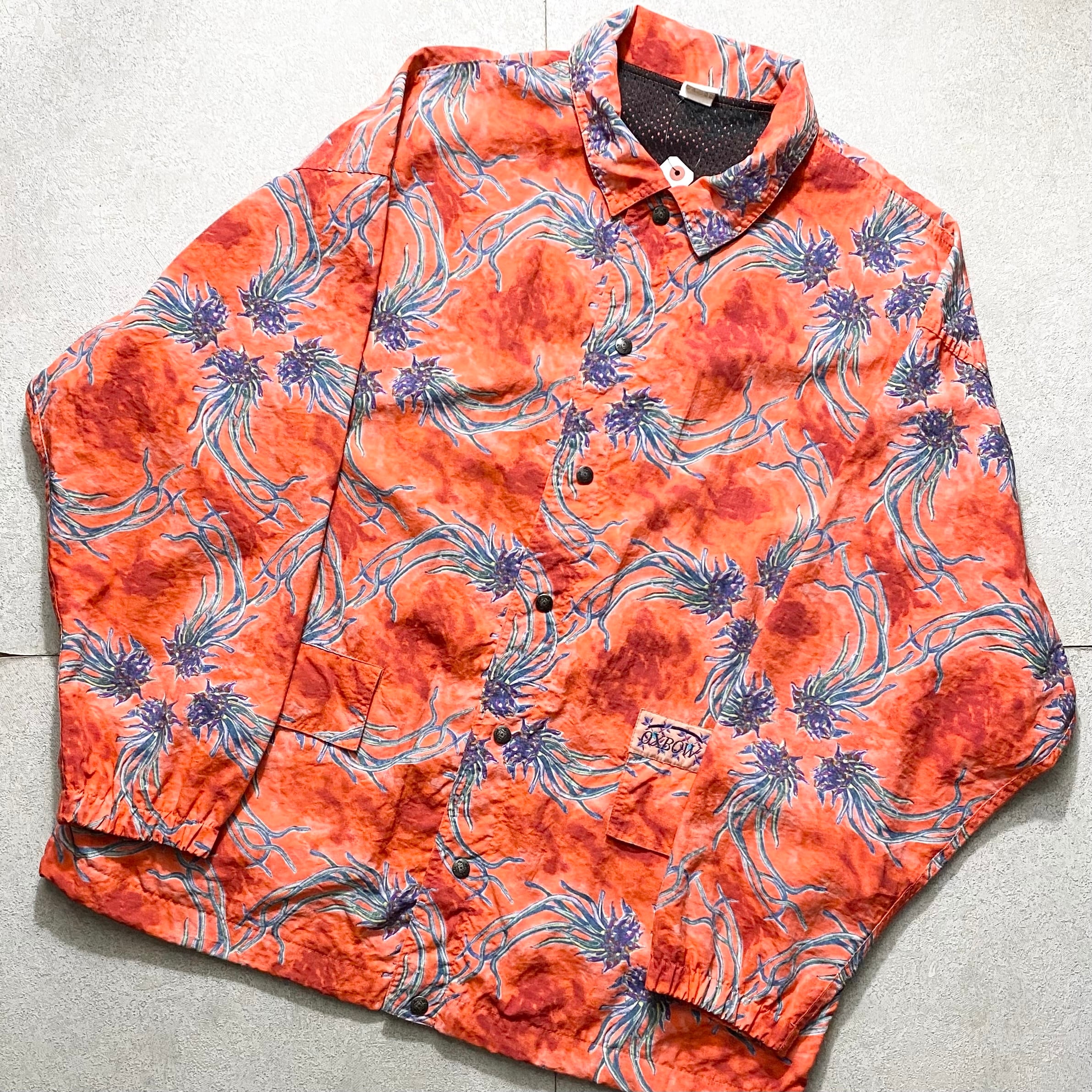 vintage OXBOW jellyfish? pattern nylon coverall jacket | NOIR ONLINE