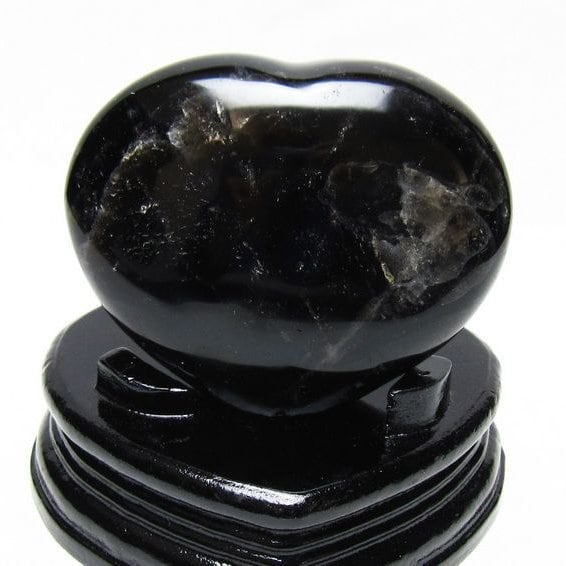 黒水晶 置物 モリオン ハート 台座付属 一点物 155-1098 | 天然石