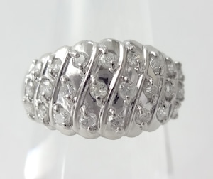 【SOLD OUT】0.50ⅽt　パヴェダイヤモンド　ハーフエタニティ　パヴェリング　プラチナ　～0.50ⅽt Pave Diamond Half Eternity Pave Ring Platinum～