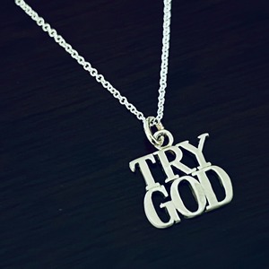 VINTAGE TIFFANY & CO. "TRY GOD" Charm Necklace Sterling Silver | ヴィンテージ ティファニー "TRY GOD" チャーム ネックレス スターリング シルバー