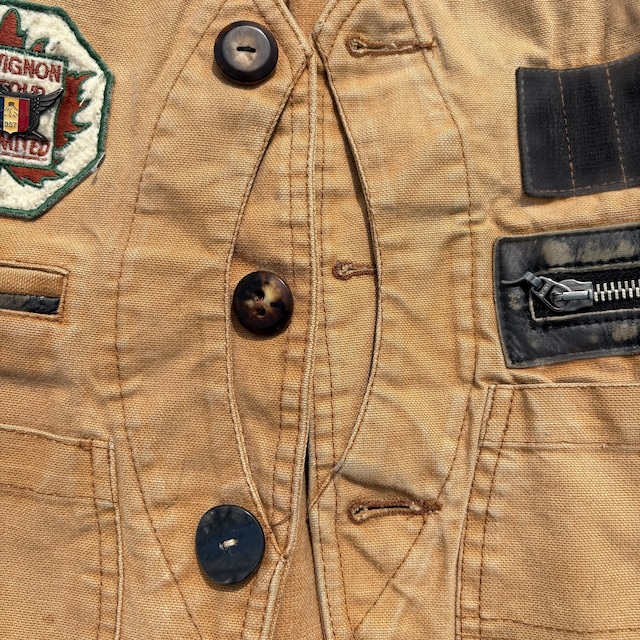 【KIDS】vintage canvas vest size:130〜140前後