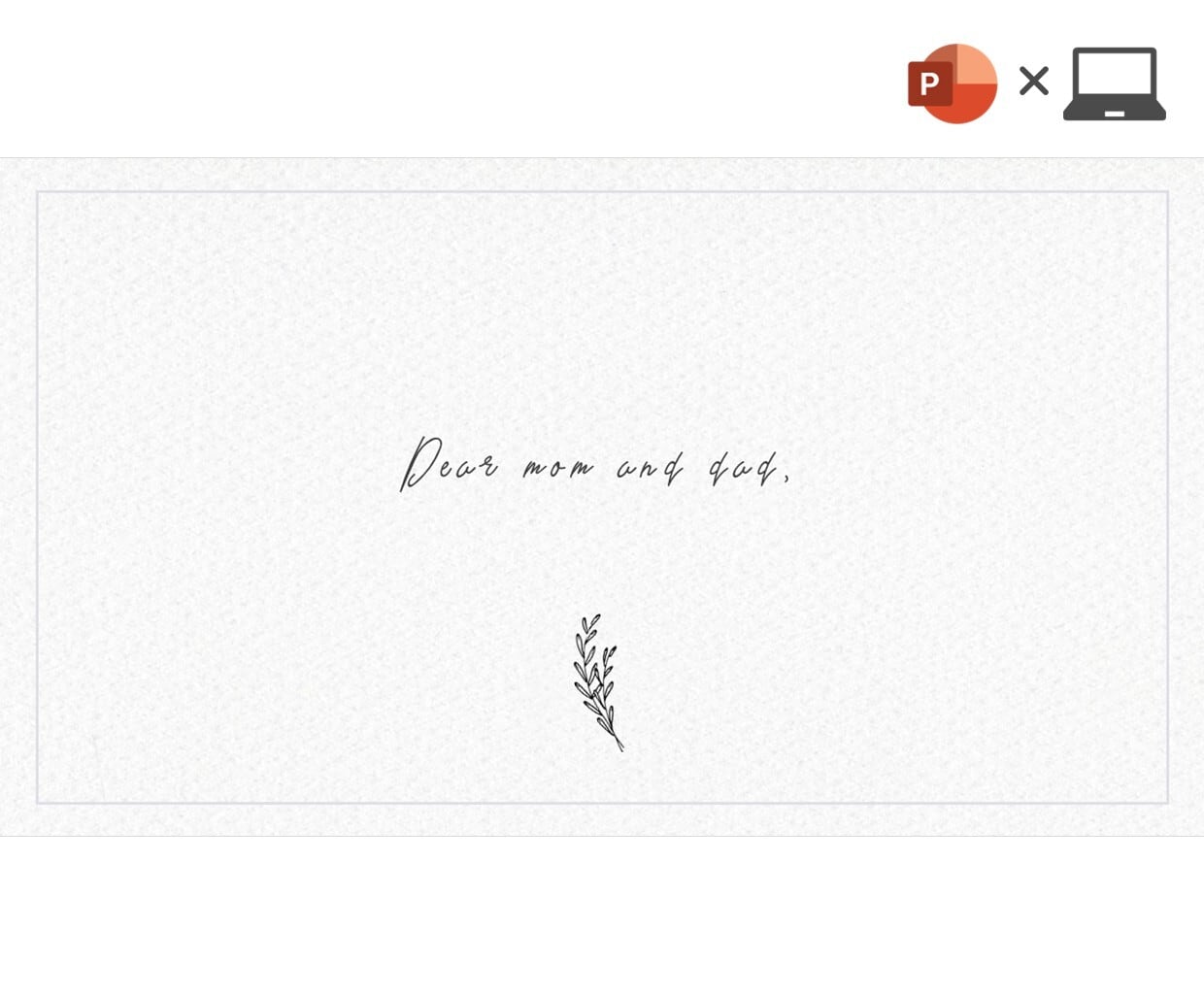 PC用テンプレート】レタームービー（両親へのお手紙） | プロフィール