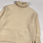 カシミヤ混 MACPHEE マカフィー タートルネック ウール ニット セーター M/ホワイト アイボリー 系 レディース