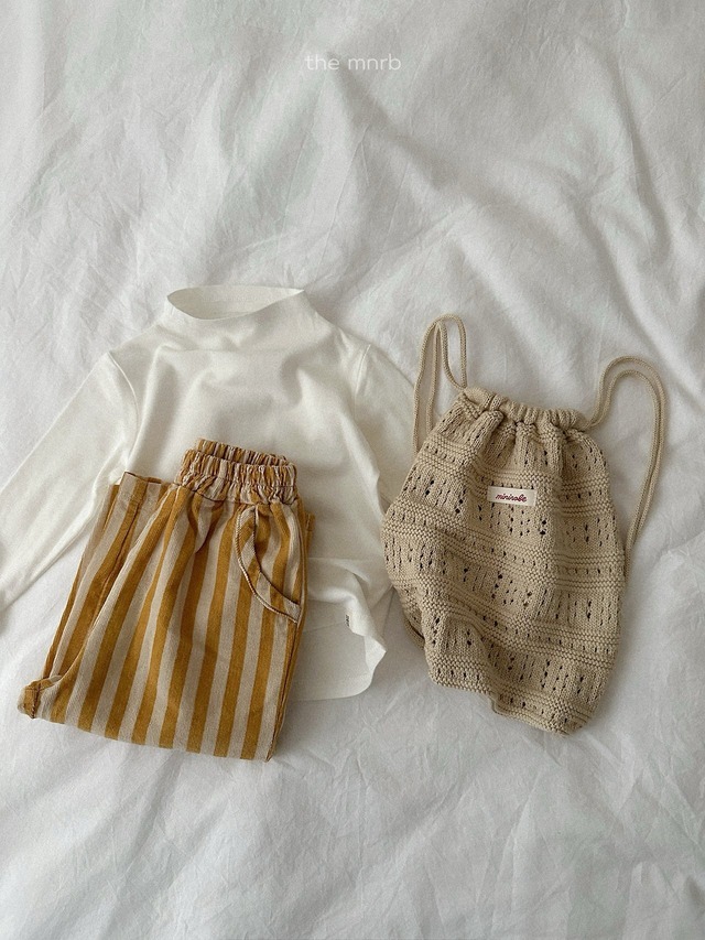 《予約》送料無料【minirobe】Blossom Half Turtleneck Tee