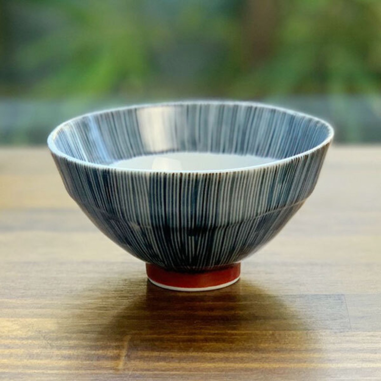 有田焼　波佐見焼　帯茶付　千筋（赤）