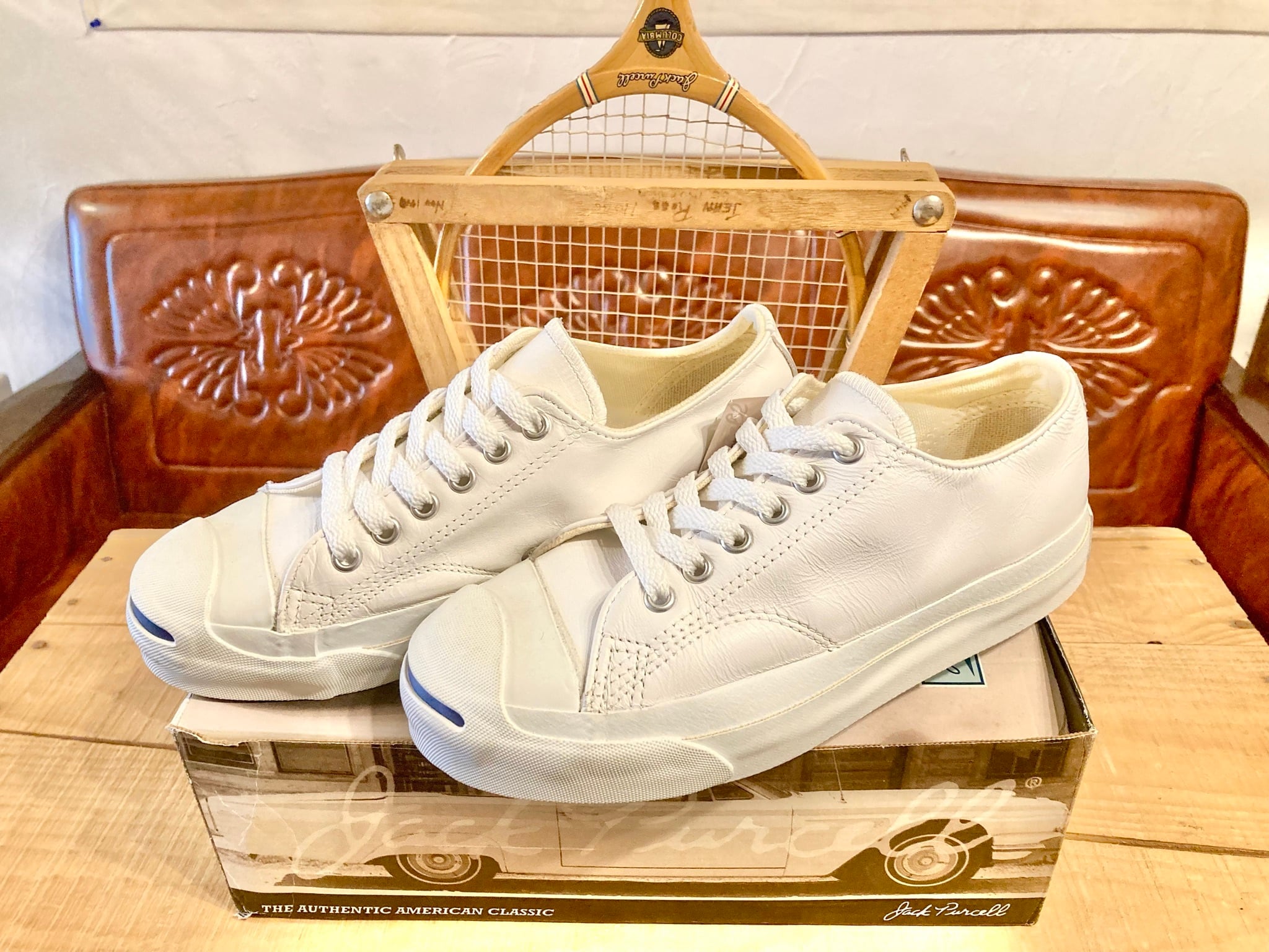 CONVERSE（コンバース）JUCK PURCELL LEATHER（ジャックパーセル レザー）白 5.5 23.5cm USA 90s 2109  | freestars powered by BASE