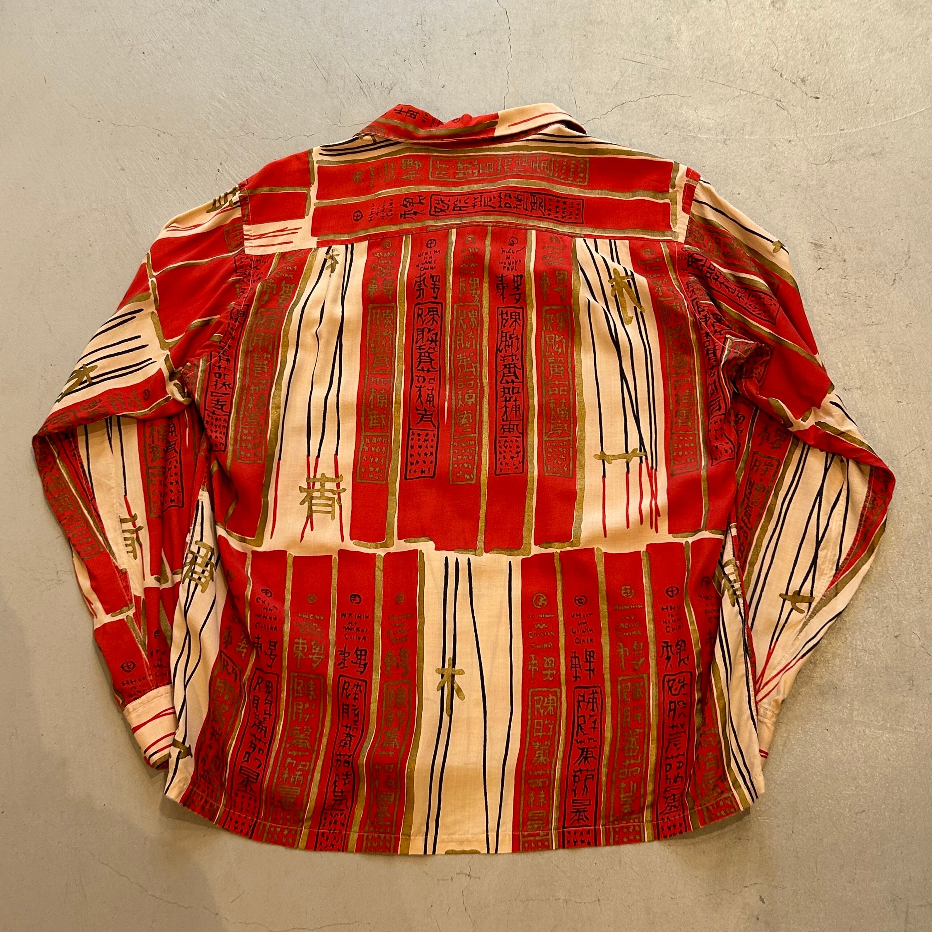 Made In Japan！50s Kanebo silk open collar shirt【高円寺店