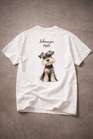 シュナウザー　バックプリントTシャツ