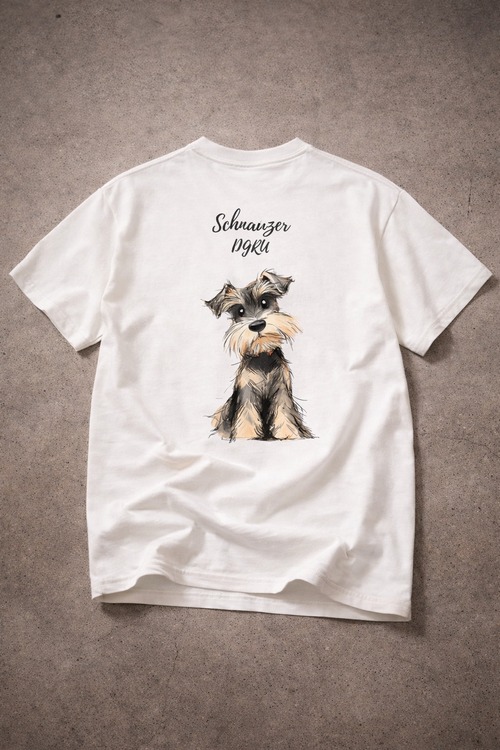 シュナウザー　バックプリントTシャツ