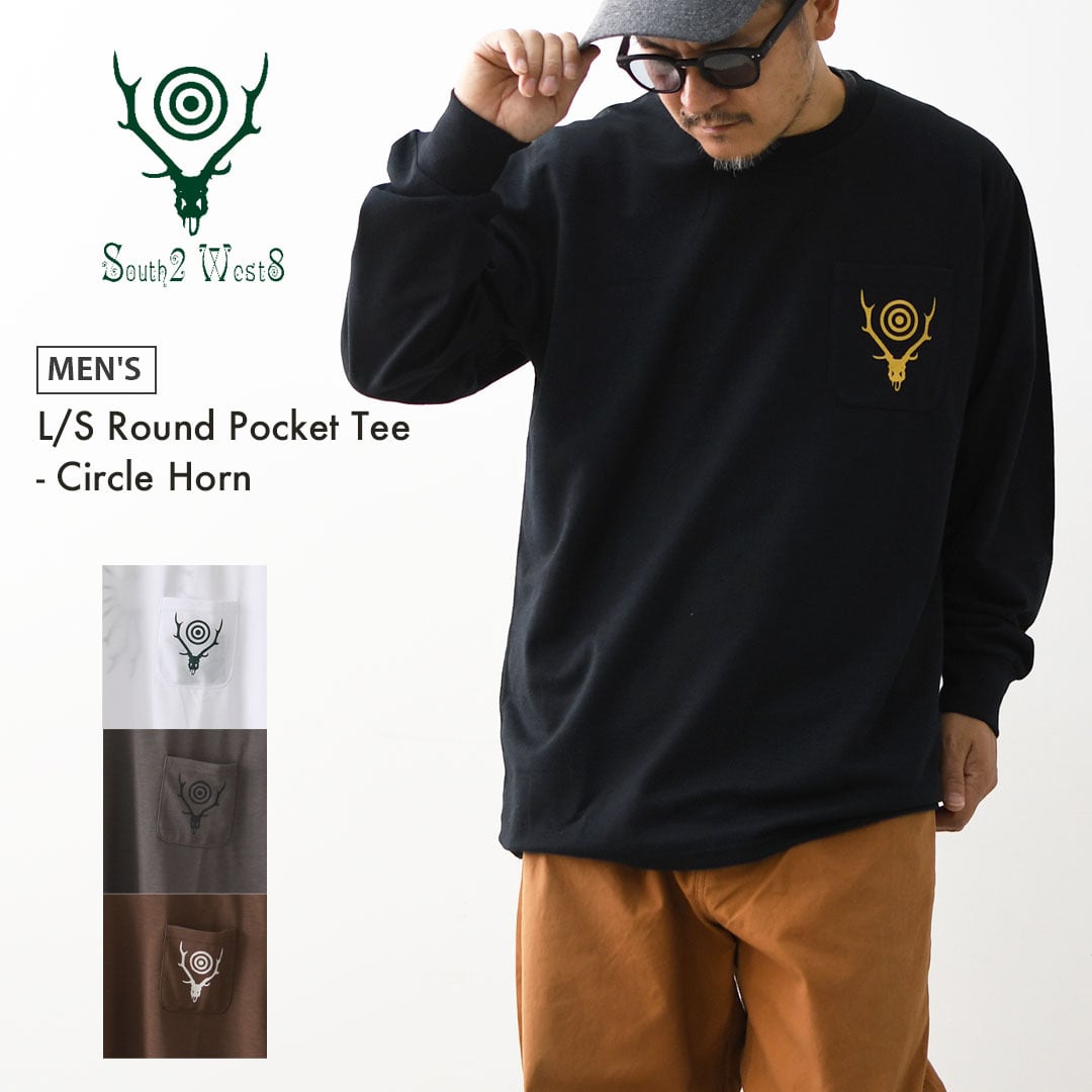 SOUTH2 WEST8 [サウスツーウエストエイト] L/S Round Pocket Tee