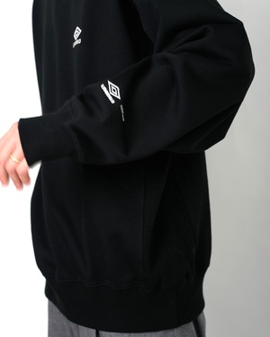 ssstein × UMBRO "HIGH GAUGE COTTON SWEAT LS〔BLACK〕"