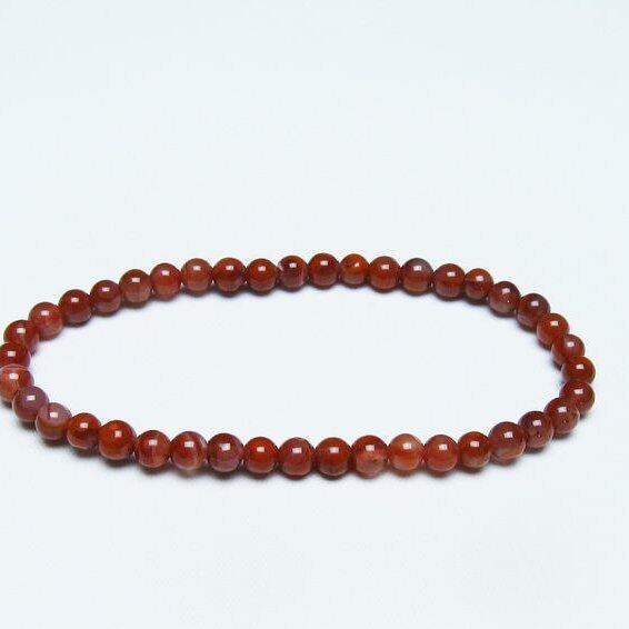 ナンホーンアゲート ブレスレット 5mm 南紅瑪瑙 ブレス 一点物 メール便可 [M便 1/10] 111-42192