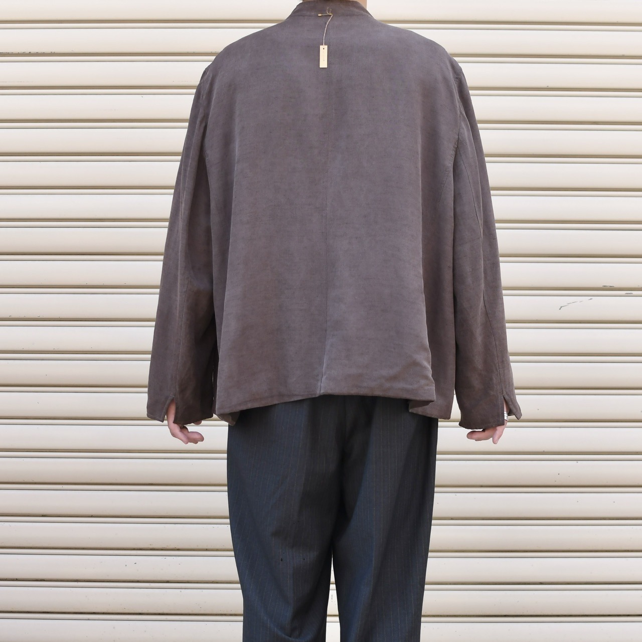 Jones new york silk linen stand collar jacket