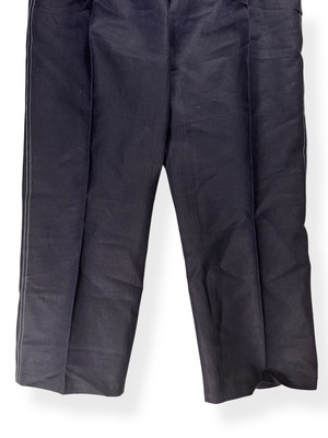 【Deadstock】40s French Workwear “AU MOLINEL” Black Linen Maquignon Trousers