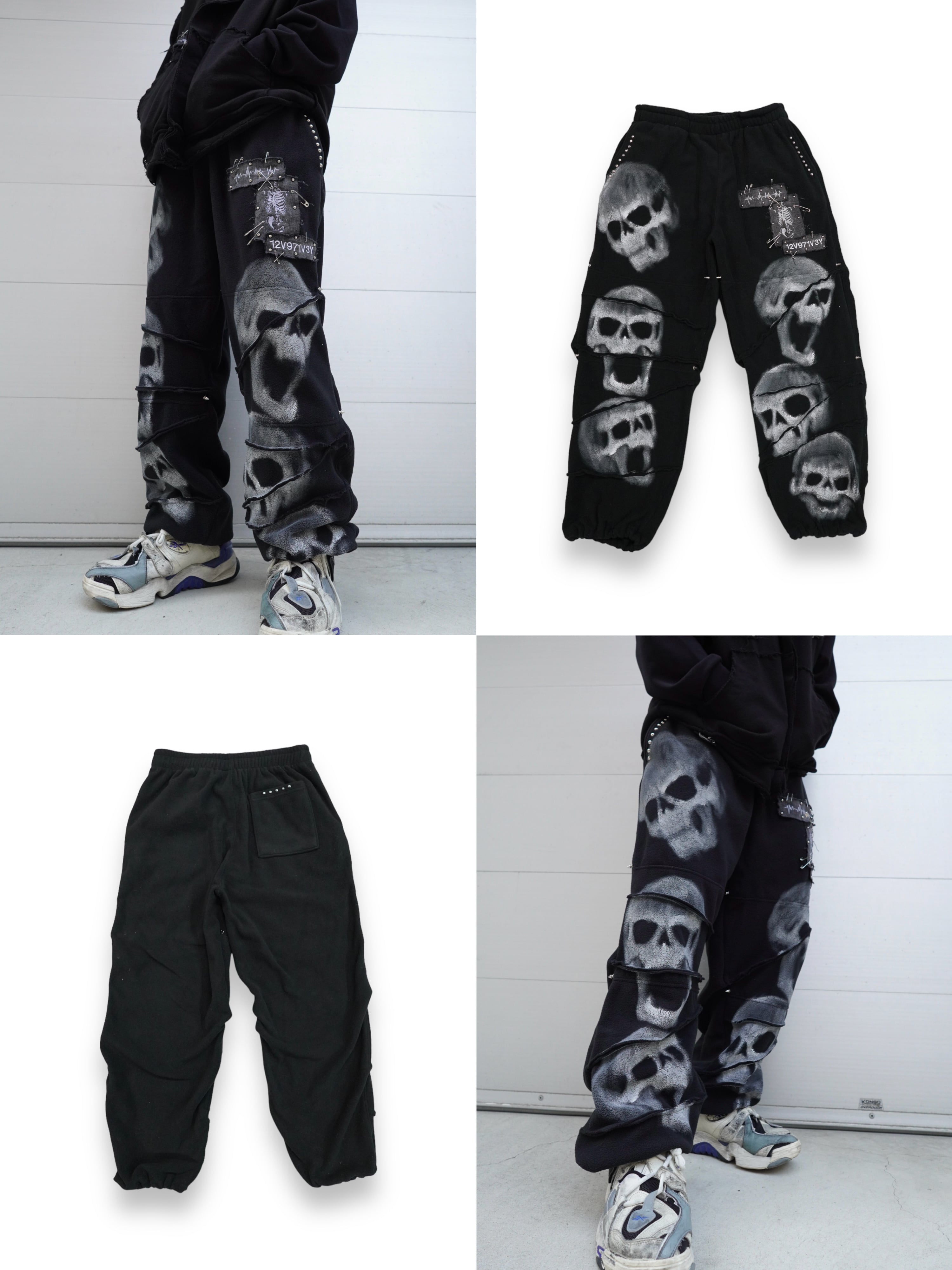 【RUPTIVEY】painted rebuilding fleece pants"骸潸"