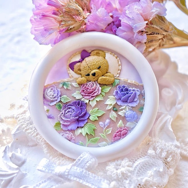 【稀少】Wax Seal Stamp Fluffy Floral Bear【ヘッドのみ】
