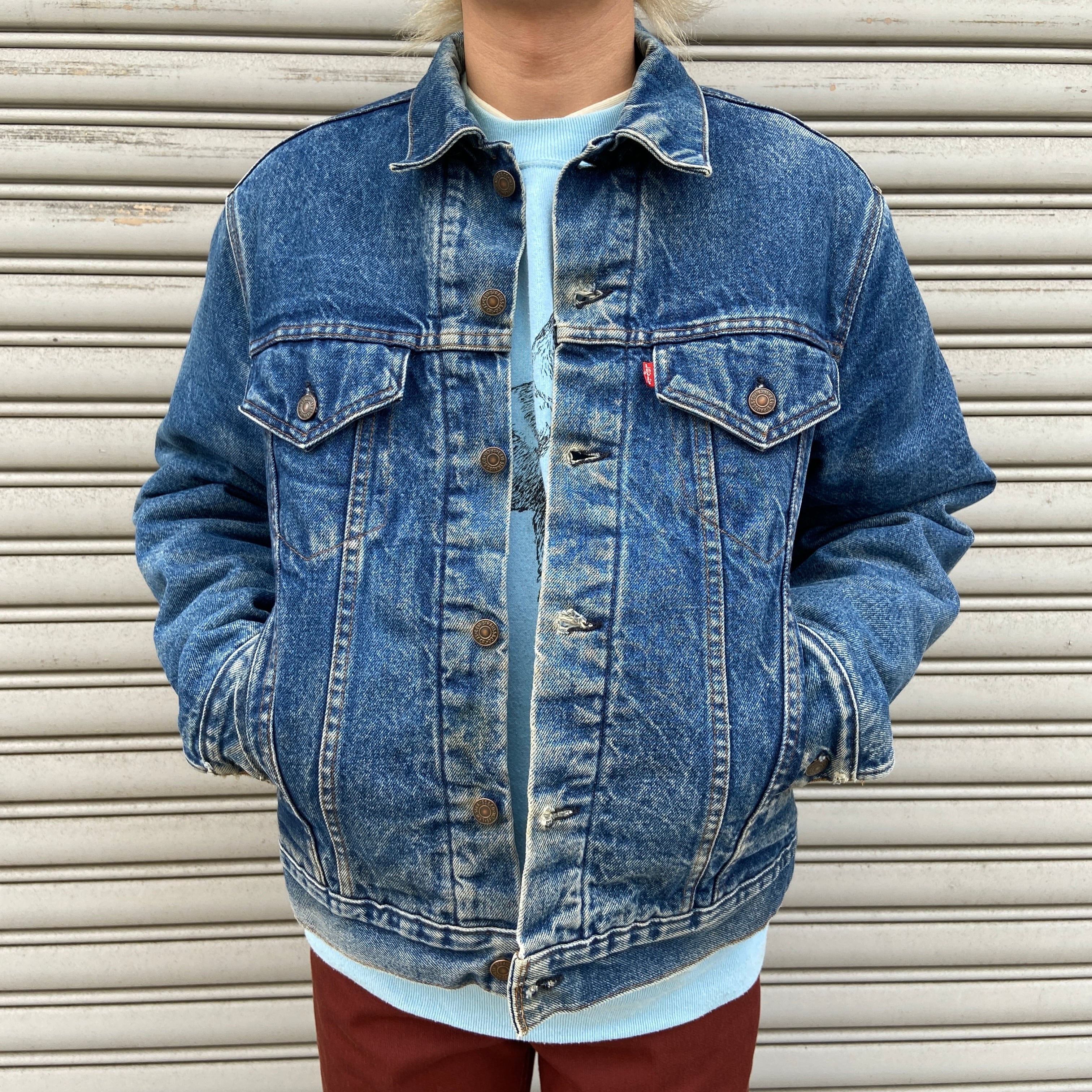 80s USA製 リーバイス 71506 ブランケット付デニムGジャン L相当