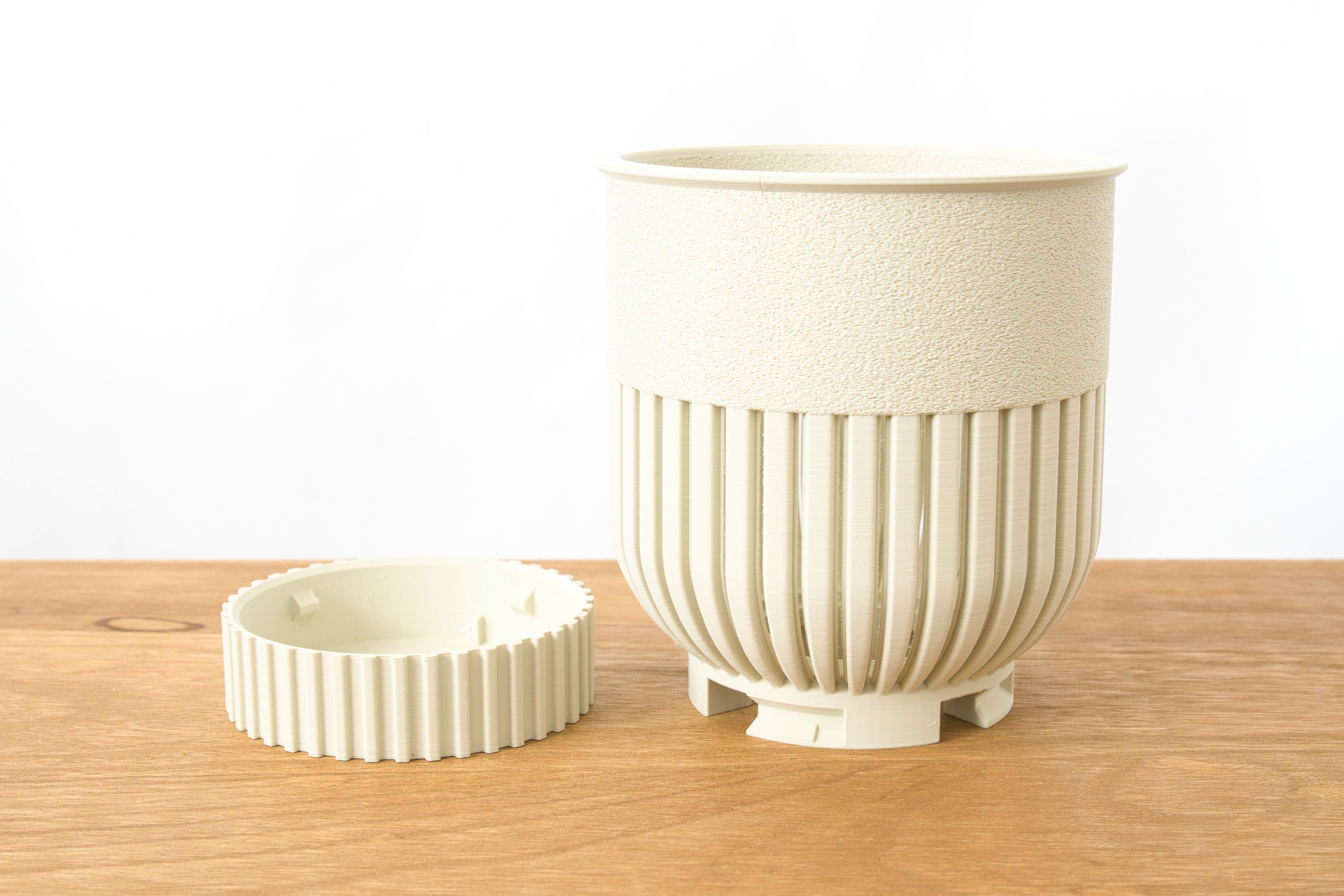 ハンギングみらい鉢(4号サイズ)｜オフホワイト | みどりのグリーンSHOP