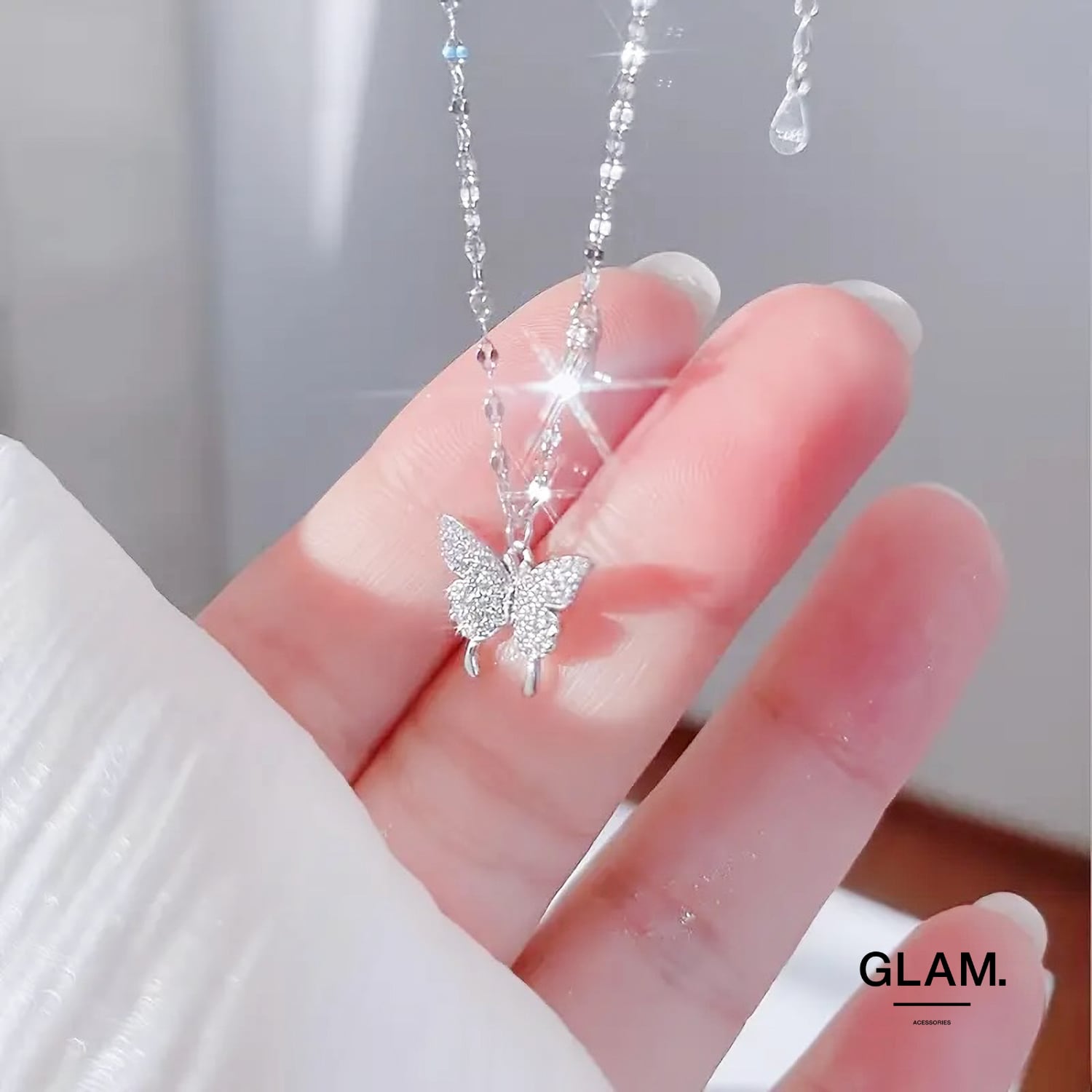 Relovet バタフライネックレス ダングル レイヤー 華奢 シルバーネックレス ジュエリー 女性用 Relovet Butte 並行輸入品